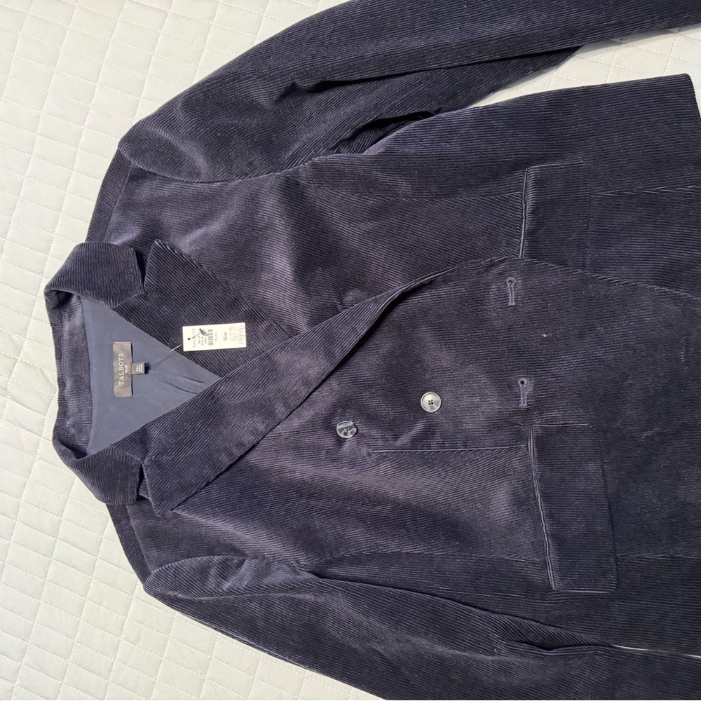 Talbots Navy Corduroy Blazer